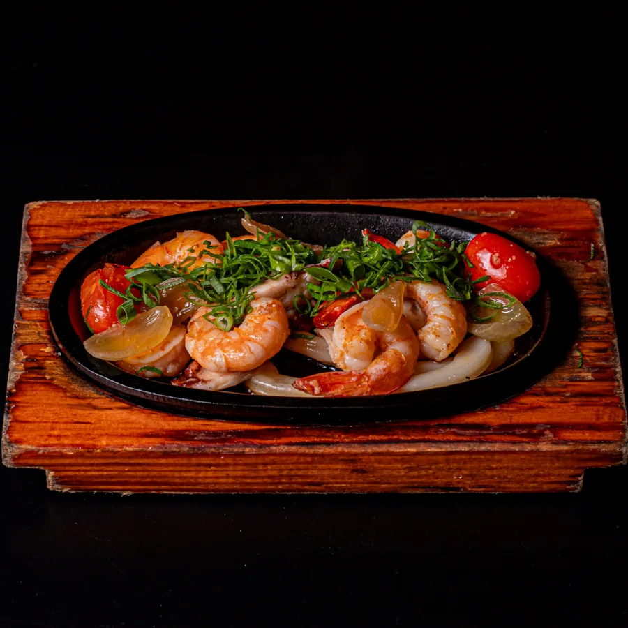 Teppanyaki de camarão